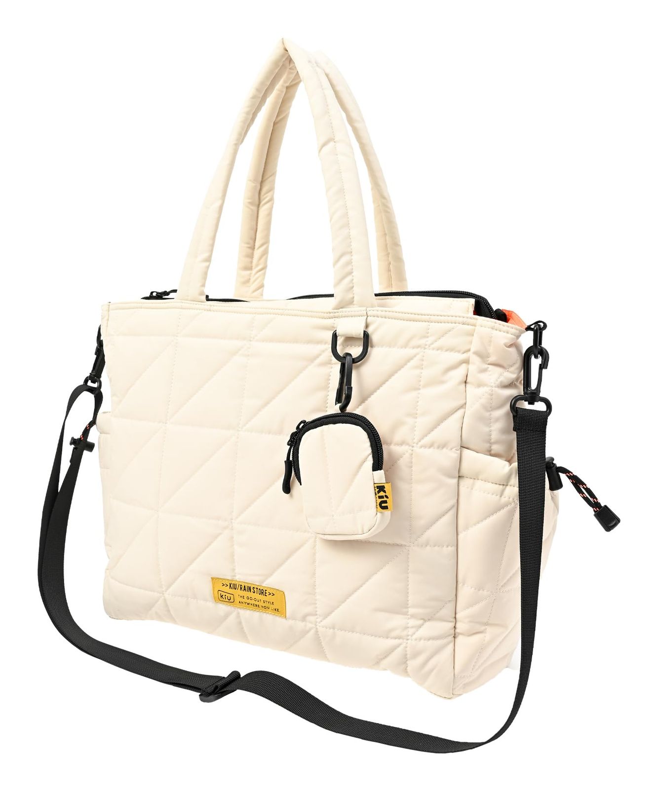 KiU キウ スクエアパデッドマルチパーパストートバッグ SQUARE PADDED MULTI-PURPOSE TOTE BAG 防水 撥水 キルティング マザーズバッグ 大容量 ショルダー ポケット おしゃれ かわいい カジュアル アウト b287e606