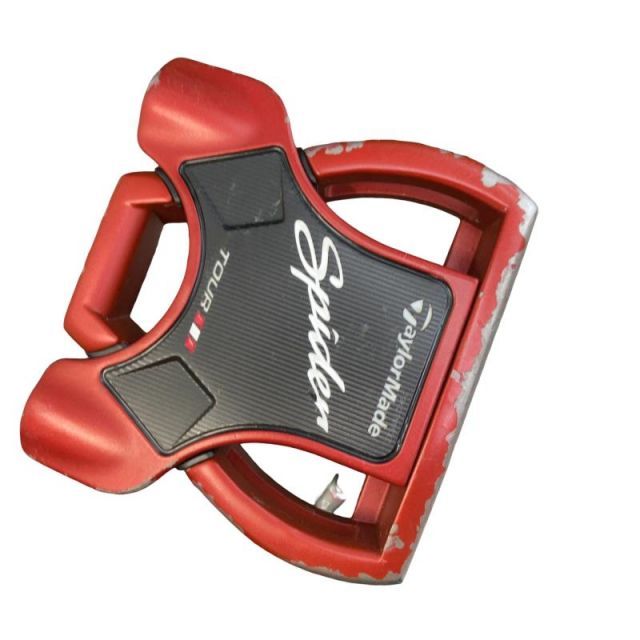 【中古】 テーラーメイド Spider Tour RED(サイトライン) センターシャフト 34インチ パター PT スチール (フレックスその他) メンズ 男性用 右利き 右用 Dランク ゴルフクラブ