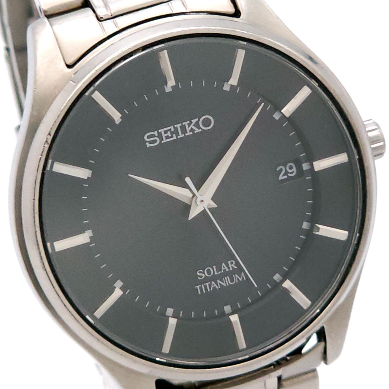 極美品⭐SEIKO セイコー ソーラー チタニウム V157-0BX0 SEIKO セイコー V157-0BX0 ソーラーQZ 動作品 チタニウム - メルカリ