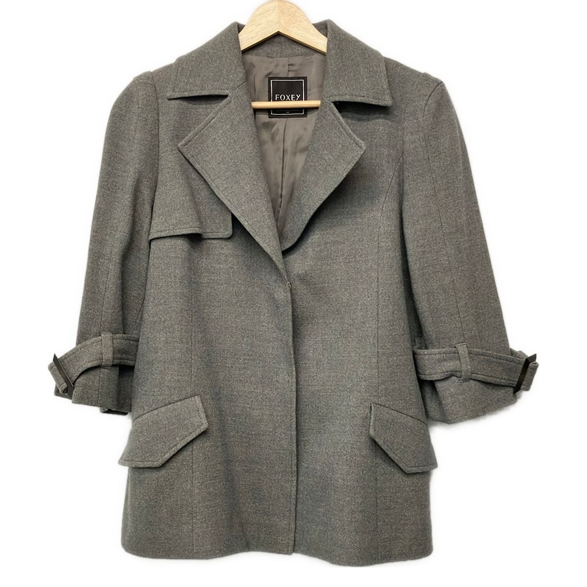 FOXEY(フォクシー) コート サイズ38 M レディース美品 30627 グレー