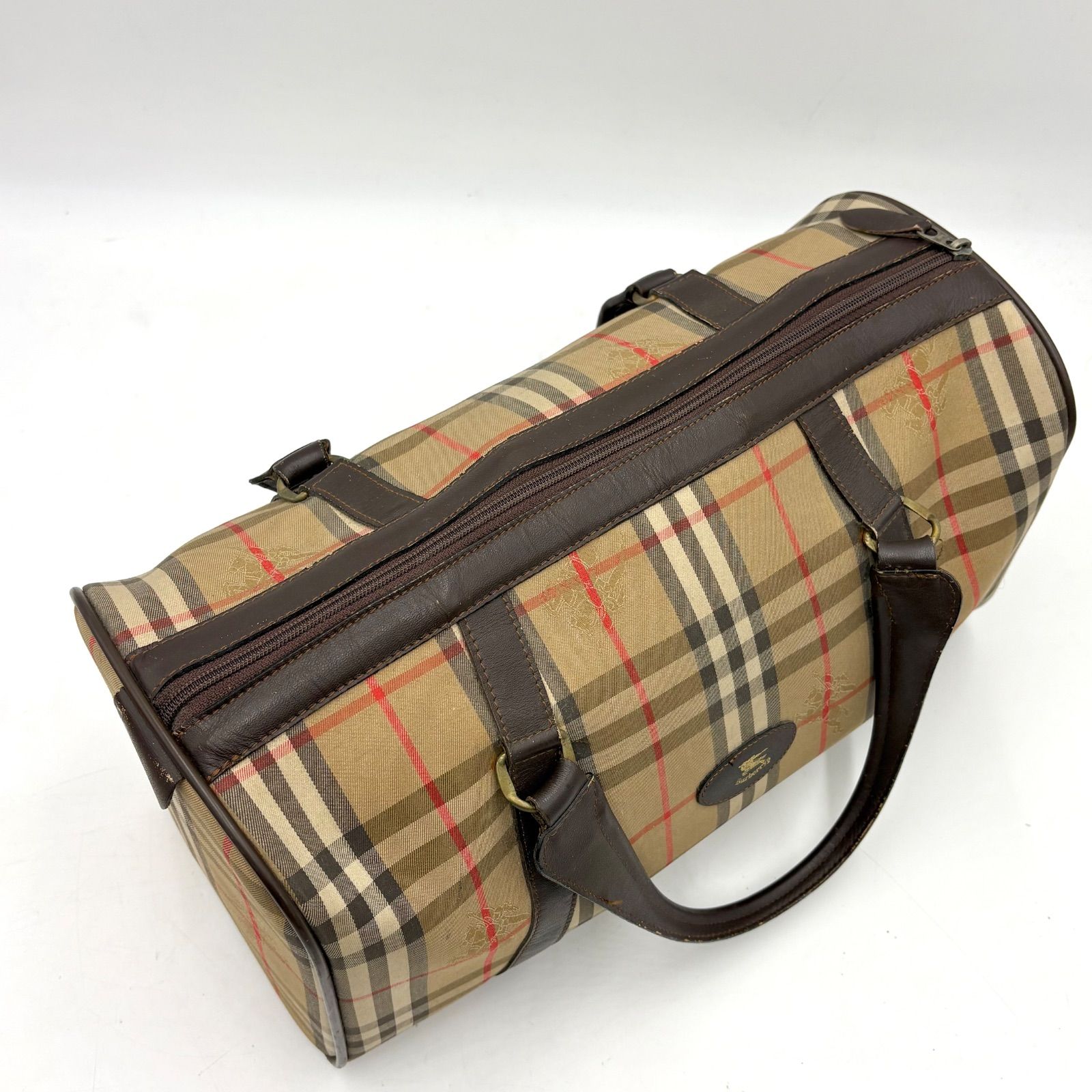 Burberry バーバリー ノバチェック ボストンバッグ ハンドバッグ トートバッグ キャンバス×レザー Burberry’s 出張旅行鞄 大容量◎ Burberry バーバリー ノバチェック ボストンバッグ ハンドバッグ トートバッグ キャンバス×レザー Burberry’s 出張旅行鞄 大容量◎