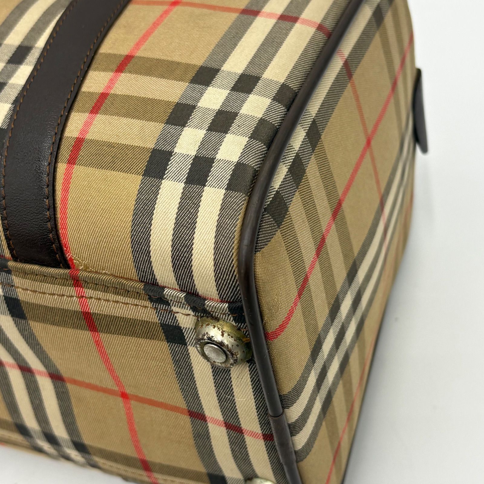Burberry バーバリー ノバチェック ボストンバッグ ハンドバッグ トートバッグ キャンバス×レザー Burberry’s 出張旅行鞄 大容量◎ Burberry バーバリー ノバチェック ボストンバッグ ハンドバッグ トートバッグ キャンバス×レザー Burberry’s 出張旅行鞄 大容量◎