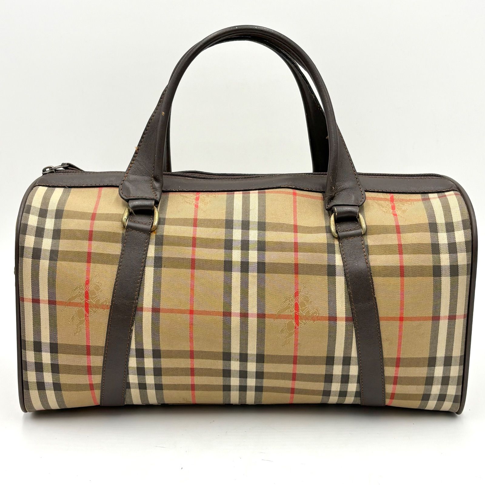 Burberry バーバリー ノバチェック ボストンバッグ ハンドバッグ トートバッグ キャンバス×レザー Burberry’s 出張旅行鞄 大容量◎ Burberry バーバリー ノバチェック ボストンバッグ ハンドバッグ トートバッグ キャンバス×レザー Burberry’s 出張旅行鞄 大容量◎