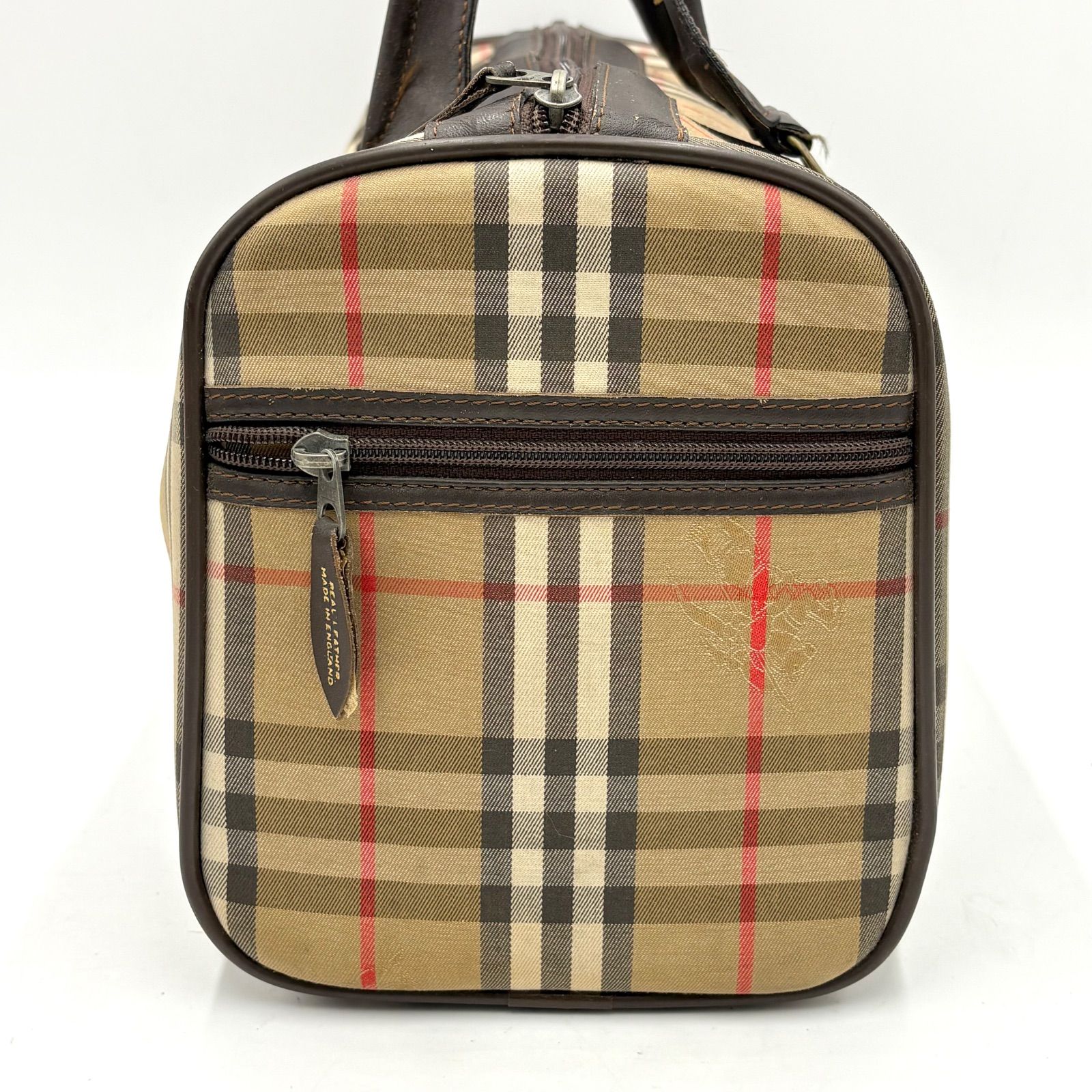 Burberry バーバリー ノバチェック ボストンバッグ ハンドバッグ トートバッグ キャンバス×レザー Burberry’s 出張旅行鞄 大容量◎ Burberry バーバリー ノバチェック ボストンバッグ ハンドバッグ トートバッグ キャンバス×レザー Burberry’s 出張旅行鞄 大容量◎