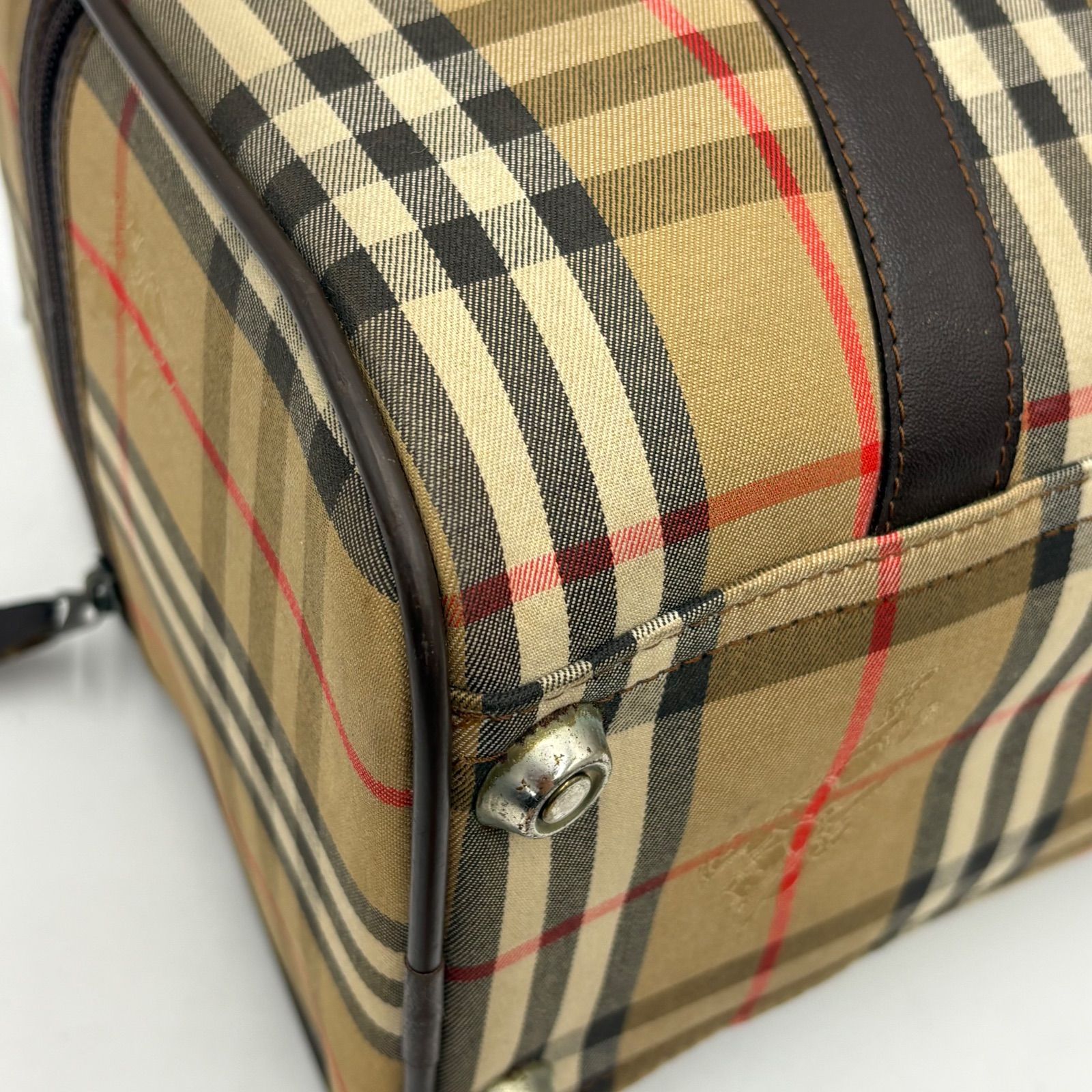 Burberry バーバリー ノバチェック ボストンバッグ ハンドバッグ トートバッグ キャンバス×レザー Burberry’s 出張旅行鞄 大容量◎ Burberry バーバリー ノバチェック ボストンバッグ ハンドバッグ トートバッグ キャンバス×レザー Burberry’s 出張旅行鞄 大容量◎