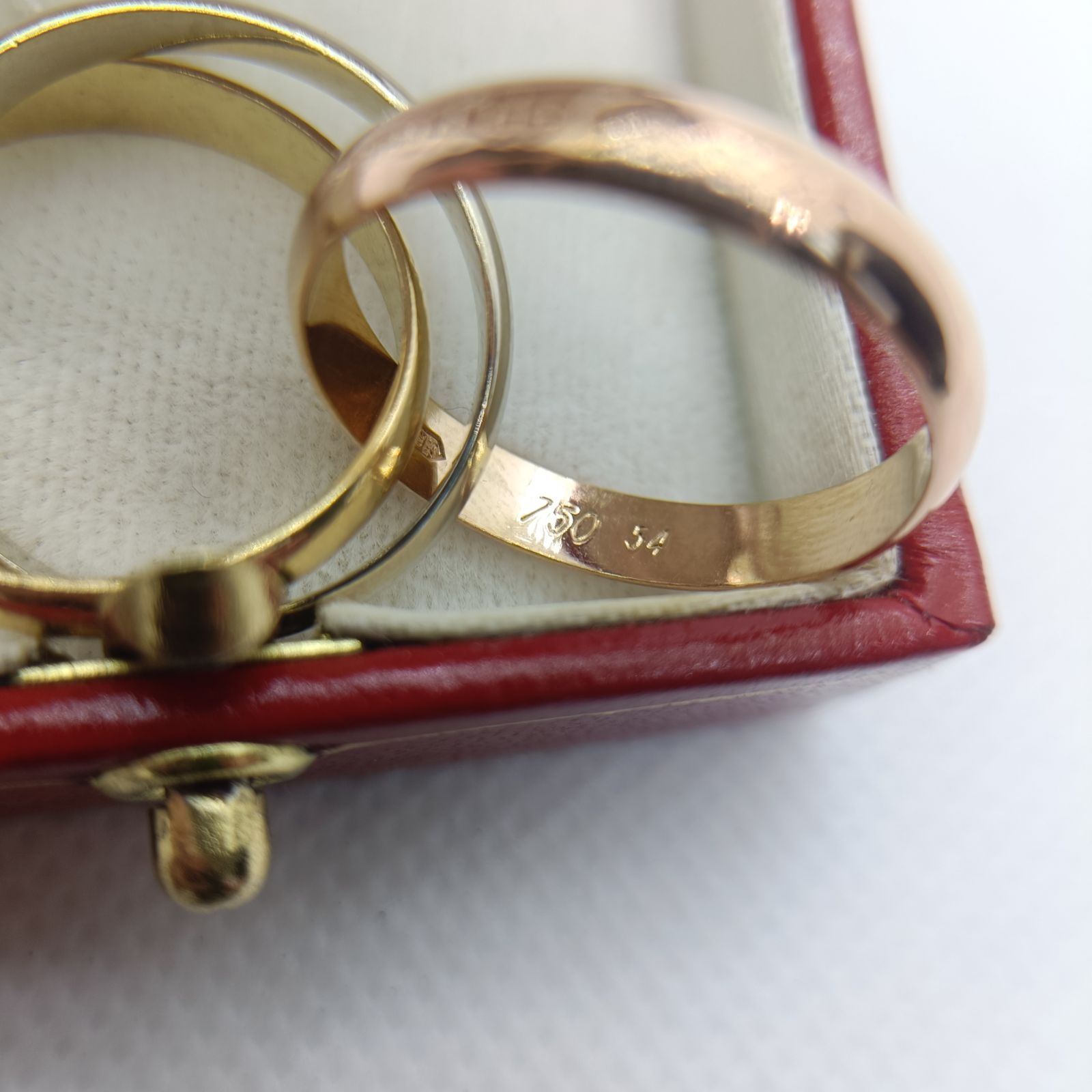 カルティエ　750 #54お値引済 美品✨️ カルティエ トリニティ リング クラシック MM 54 約13号