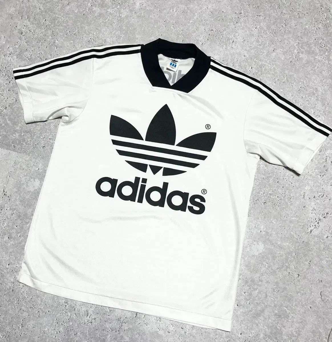 アディダス ビックロゴ 半袖 Tシャツ 一般 レア 3本線