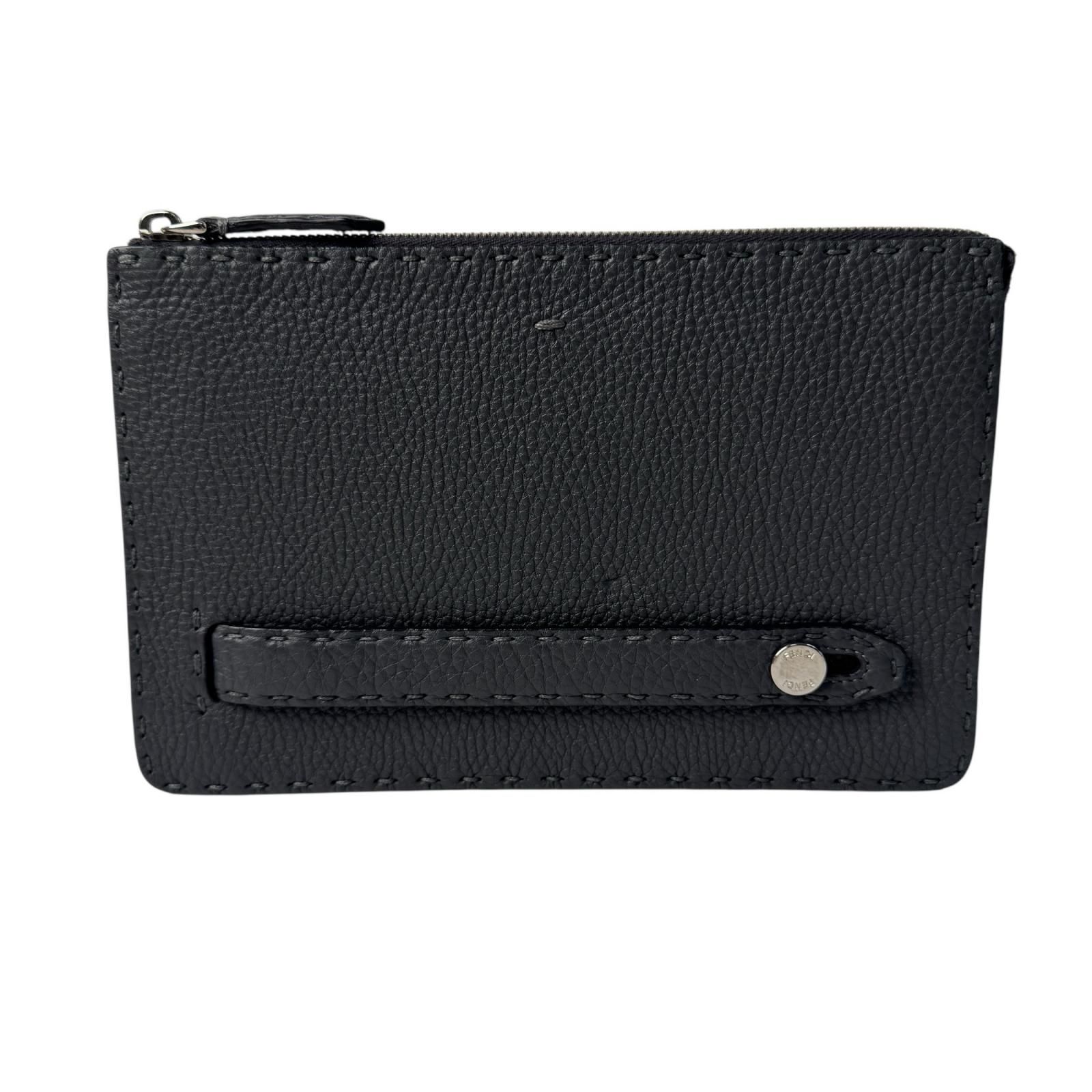 フェンディ FENDI セレリア クラッチバッグ 7VA350 ダークグレー メンズ