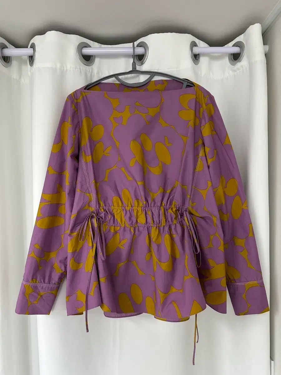 レディース マルニ フラワー パータン シャツ PURPLE/マスタード