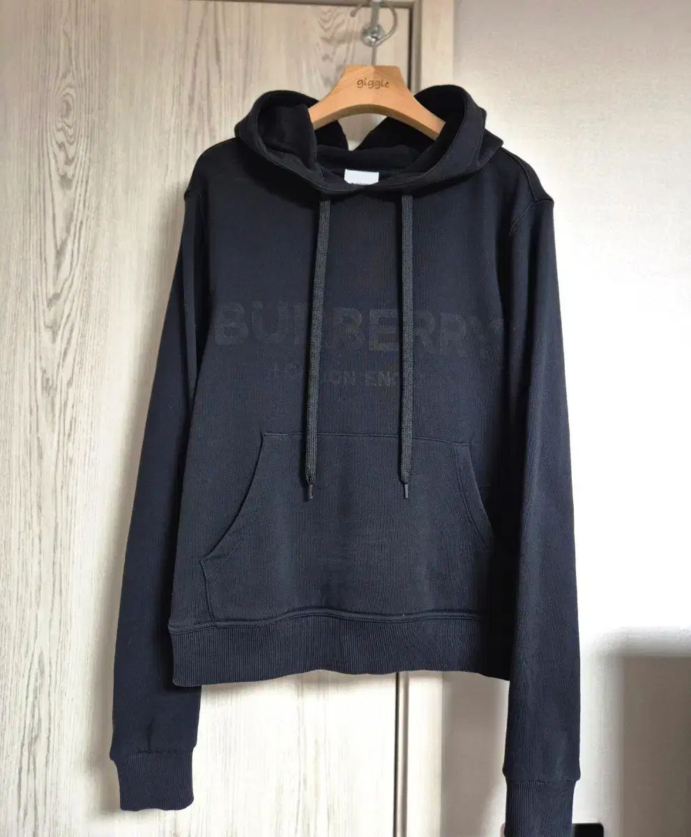 バーバリー ロゴ コットン フードTシャツ ブラック XS