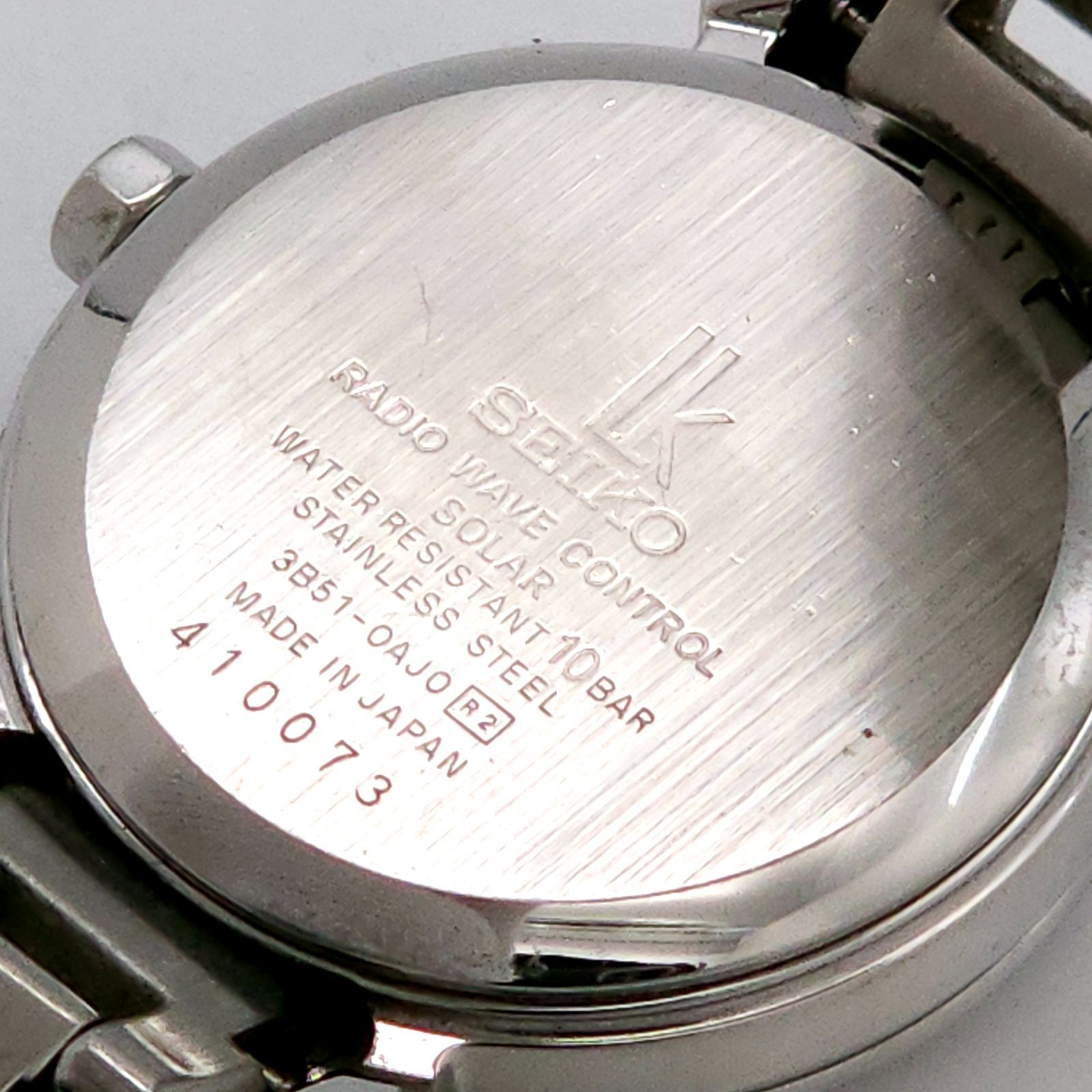 美品 セイコールキア ソーラー電波腕時計 3B51-0AJ0 SEIKO セイコー 