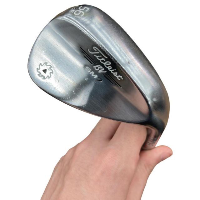 【中古】 タイトリスト VOKEY SPIN MILLED SM7 ツアークロム 56°/14°F ウェッジ WG Dynamic Gold (フレックスS) メンズ 男性用 右利き 右用 Dランク ゴルフクラブ