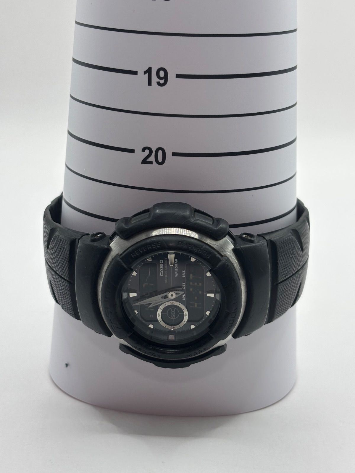 稼働品 CASIO G-SHOCK G-300 ブラック アナデジ メンズ腕時計 - メルカリ