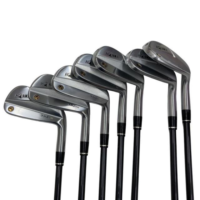 【中古】 本間ゴルフ TOUR WORLD TR21X 7S アイアンセット IR 純正特注シャフト (フレックスS) メンズ 男性用 右利き 右用 Cランク ゴルフクラブ