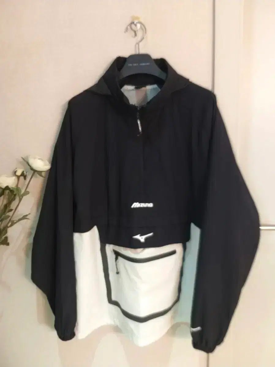 MIZUNO Anorak（アノラック） ウィンドブレーカー L ブラック/白