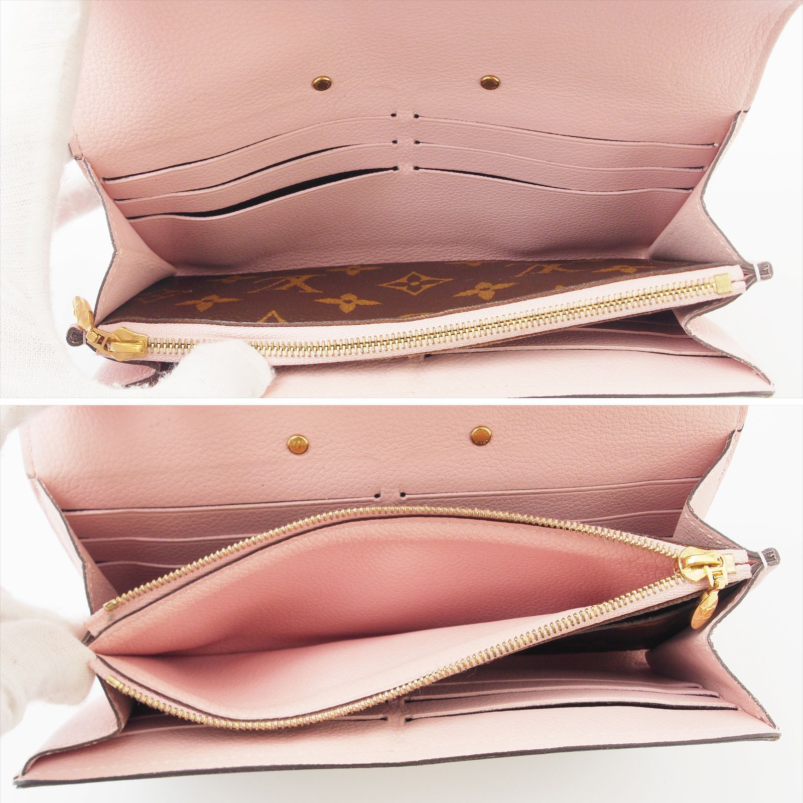 LOUIS VUITTON ポルトフォイユパラス　ローズバレリーヌ 長財布 極美品】 ルイヴィトン モノグラム ポルトフォイユ パラス 長財布
