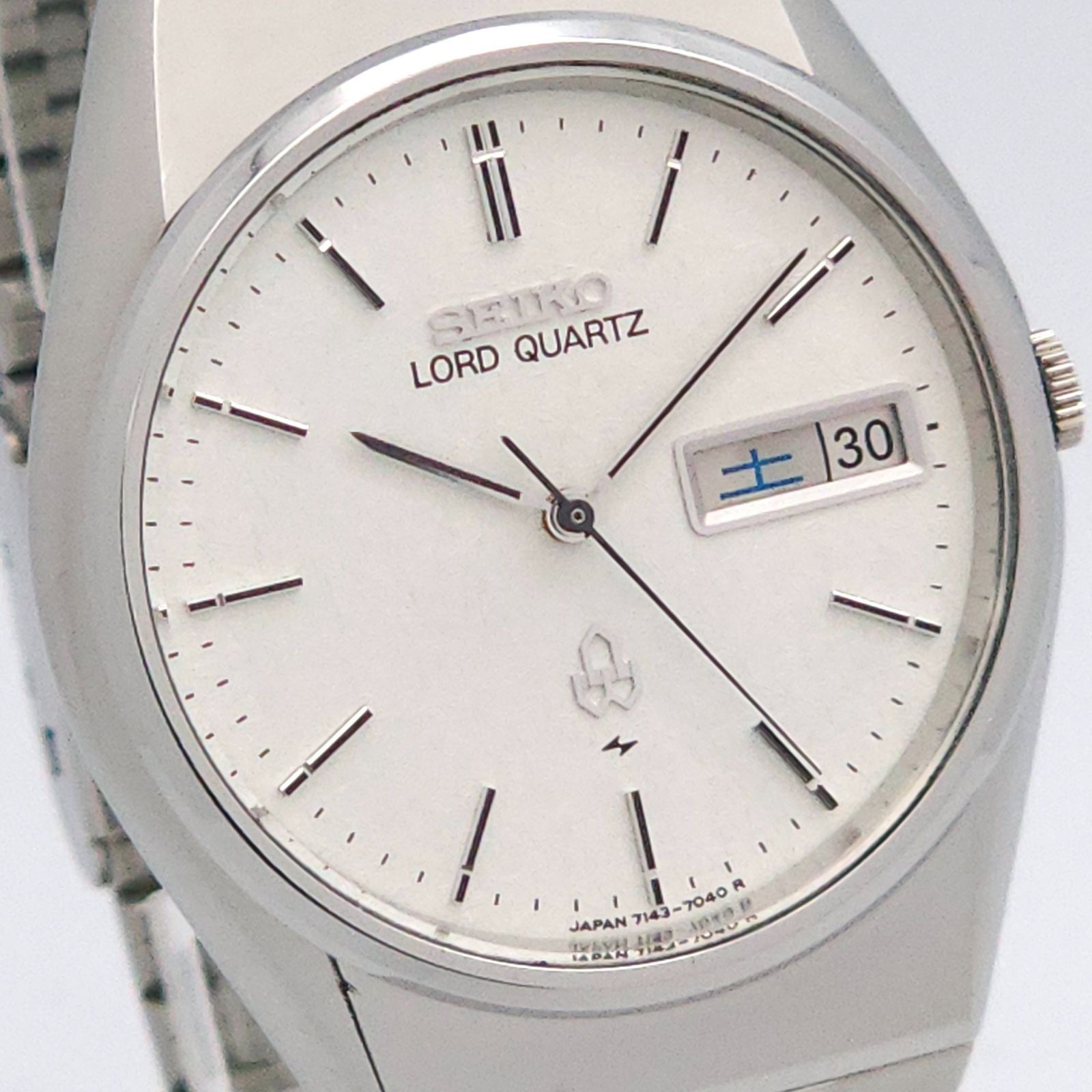 ★美品 SEIKO セイコーロードクォーツ 7143-7030 QZ 動作品 和紙柄