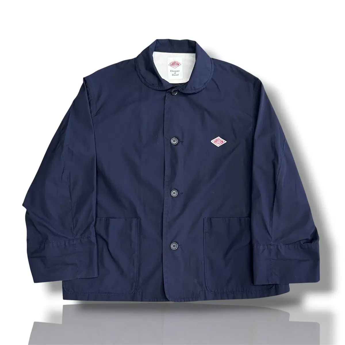 日本製 Danton 38 (M) ラウンド Kara ウォーク ジャケット ネイビー