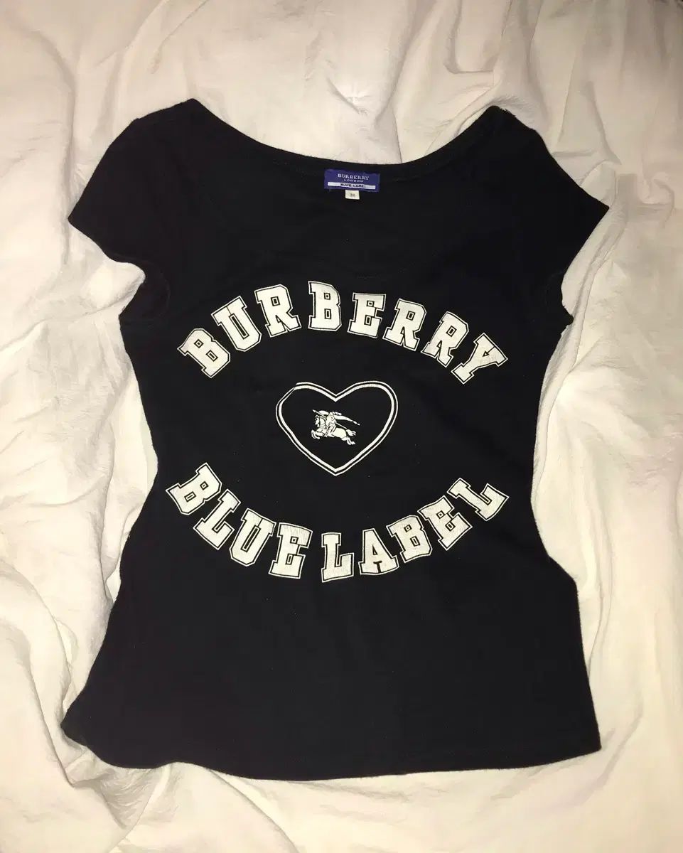 バーバリー ブルーレーベル レディース 半袖 スリムフィット Tシャツ ブラック
