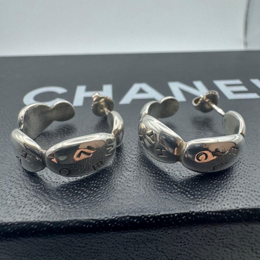 美品 希少】CHANEL シャネル フープピアス シルバー925 正規品 - メルカリ