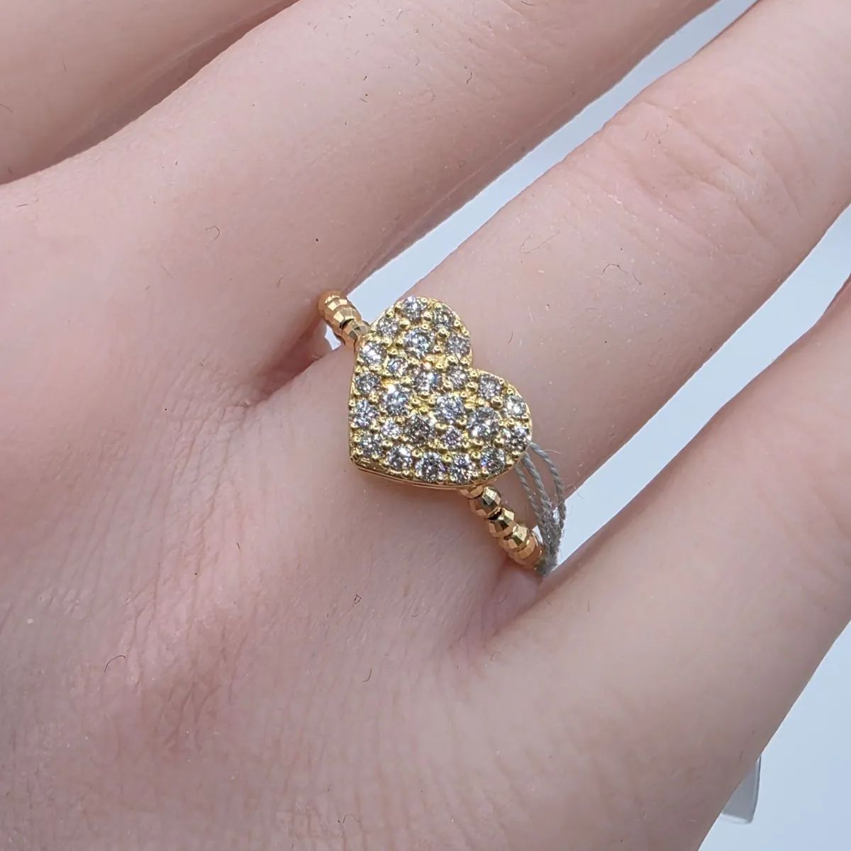 安い〜〜〜！??在庫一掃セール！?⏰? ⚡K18YG ダイヤリング ダイヤ - 0.40cts 