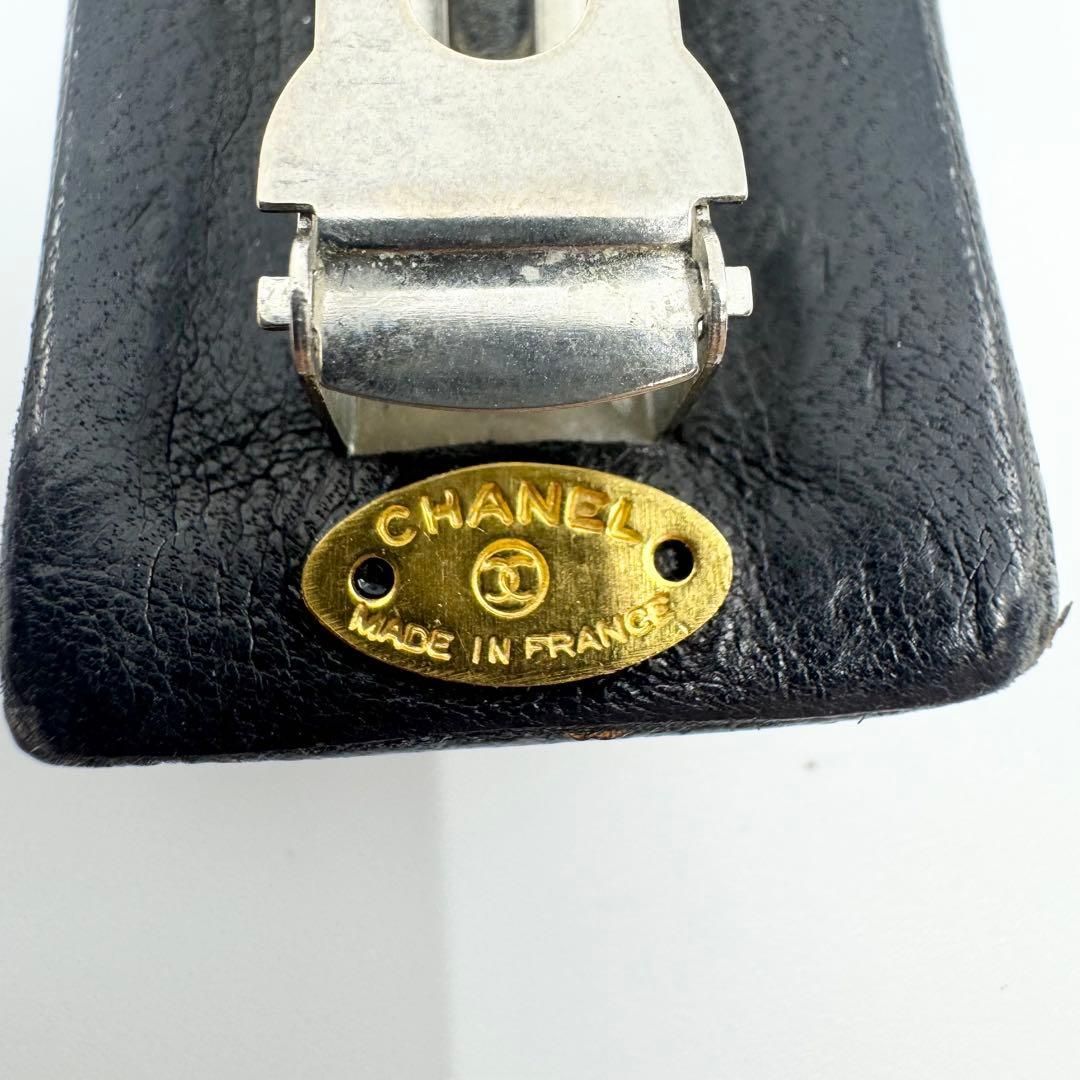 美品　CHANEL シャネル　バレッタ　ヘアピン　ココマーク　レザー　正規品　黒 美品 CHANEL シャネル バレッタ ヘアピン ココマーク レザー 正規品 黒