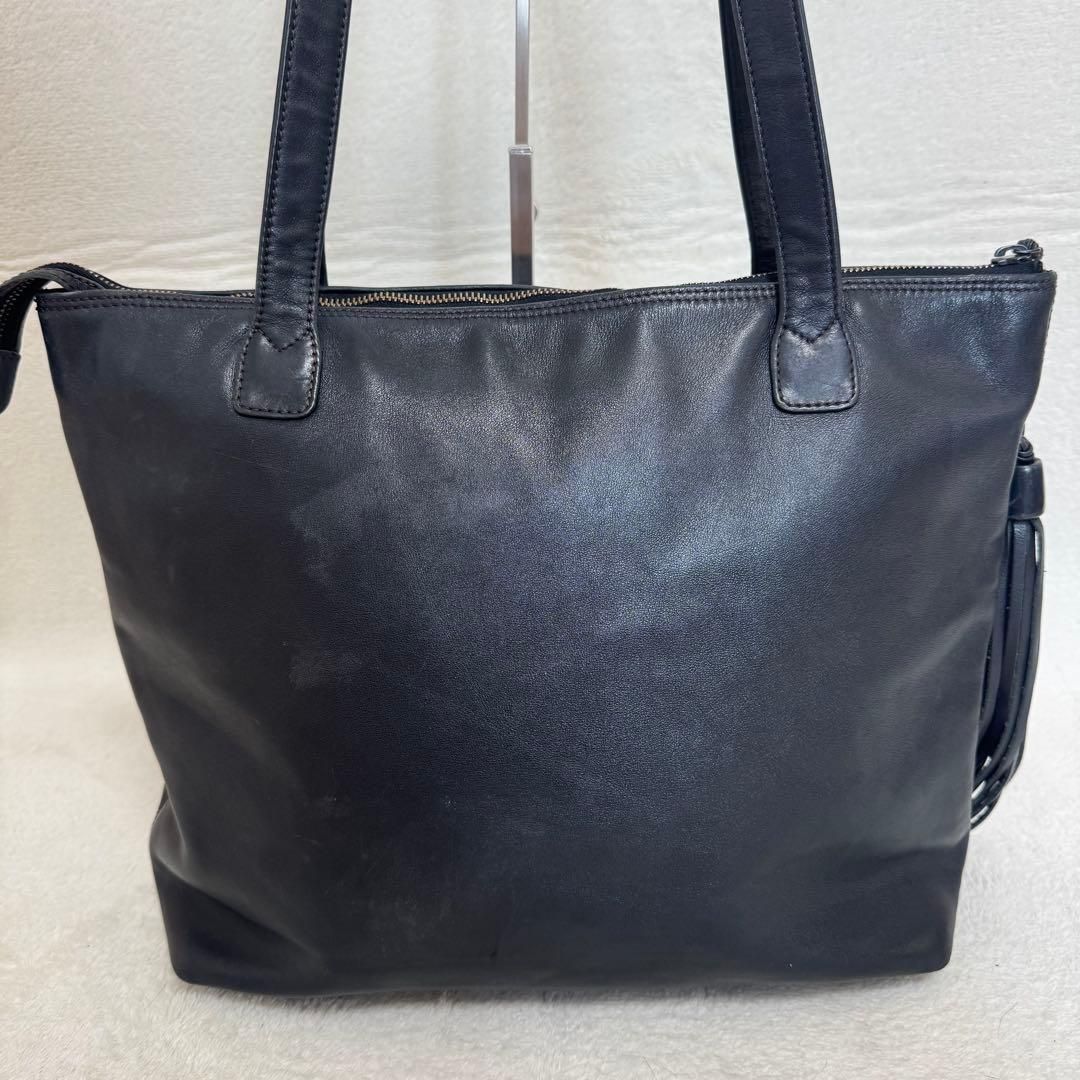 美品 CHANEL シャネル トートバッグ フリンジ ココマーク ラムスキン