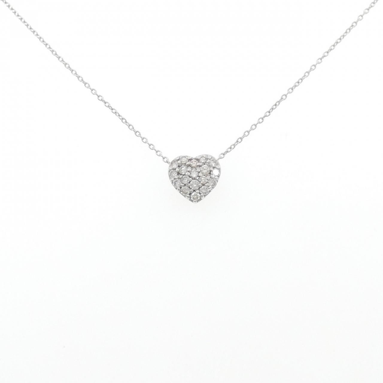 K18WG パヴェ ハート ダイヤモンド ネックレス 0.30CT 71,830円