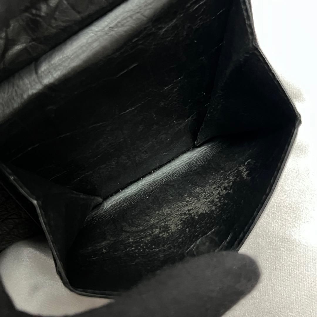 ◇極美品◇サンローラン クロコ型押し バイフォールドウォレット YSL