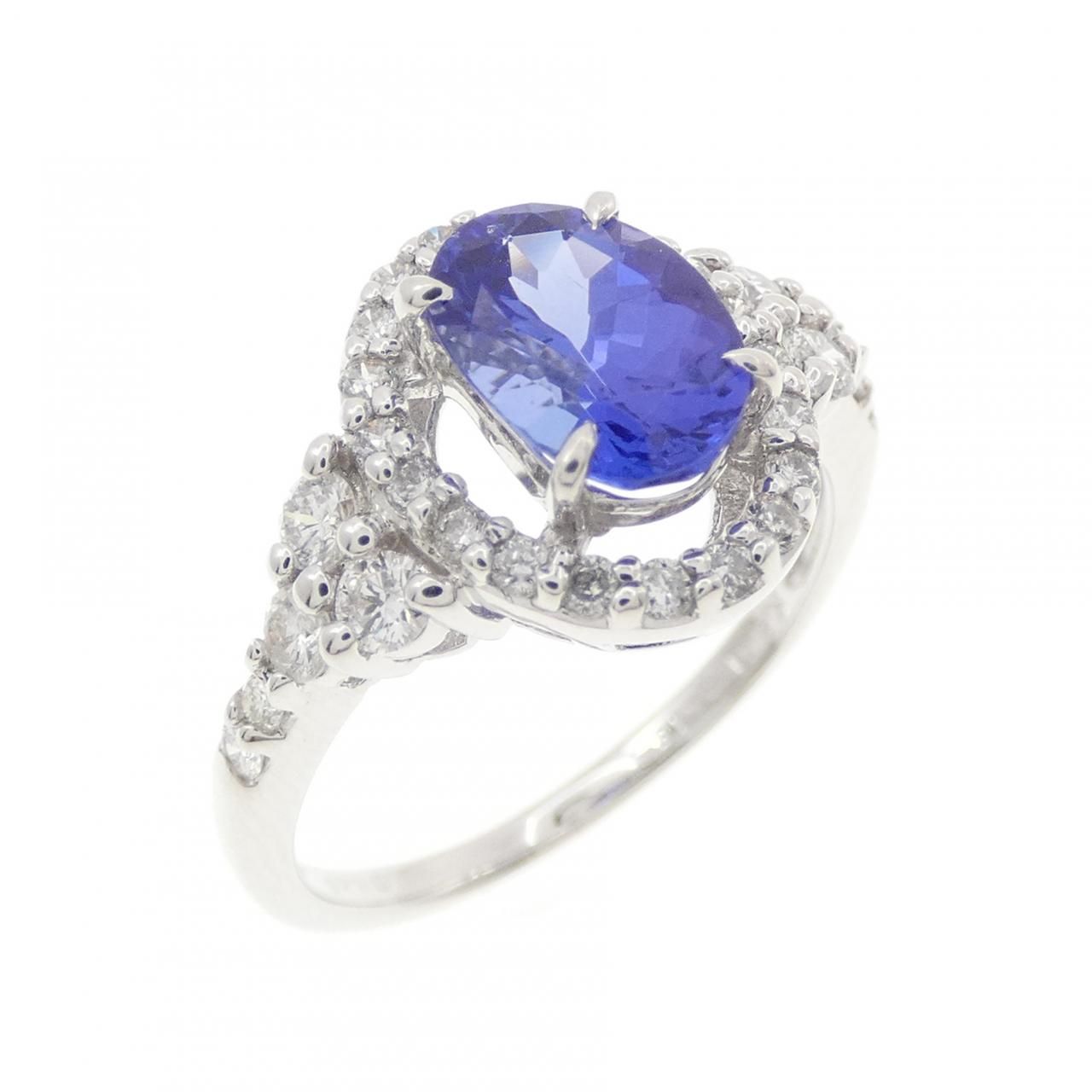 K18WG タンザナイト リング 1.18CT