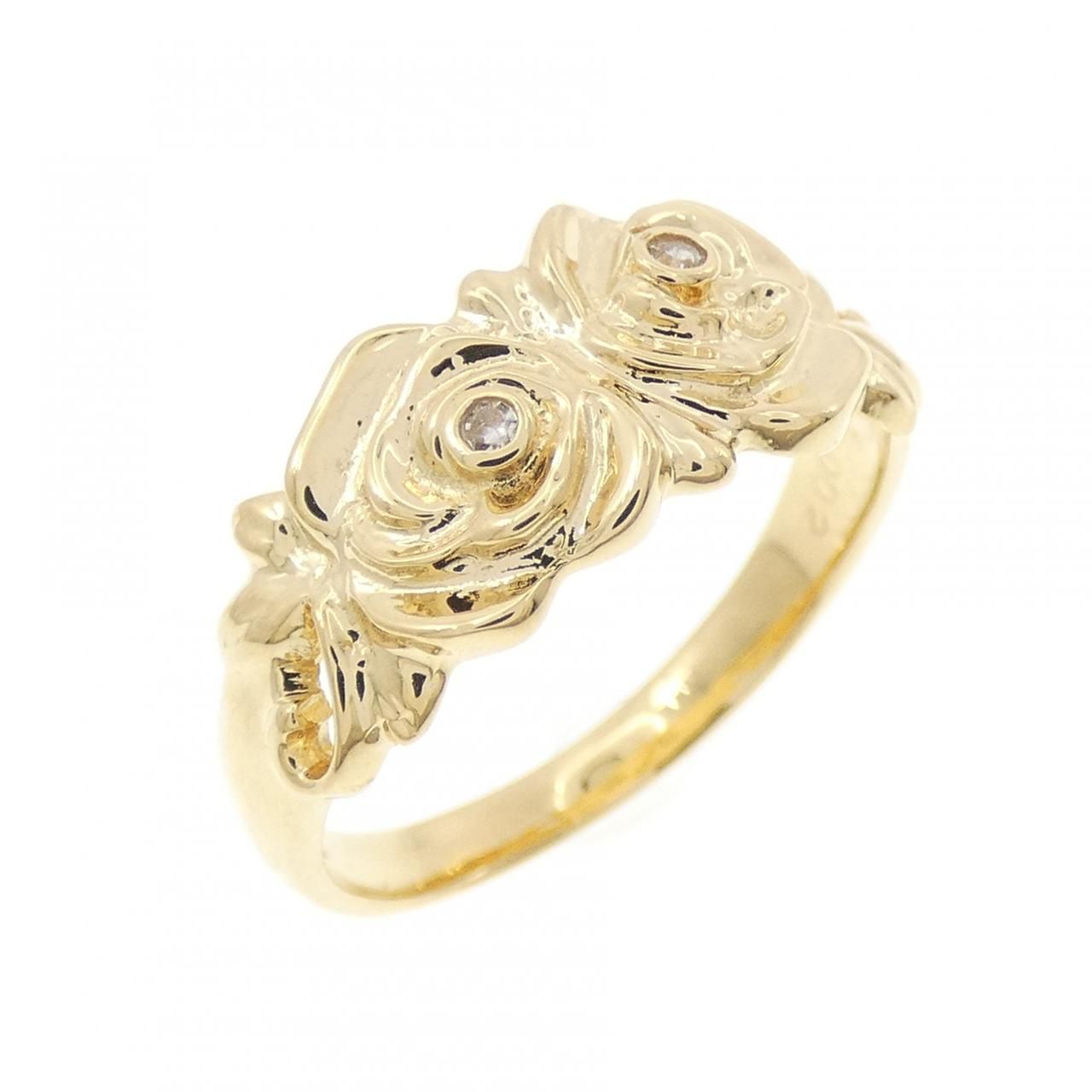 K18YG ローズ ダイヤモンド リング 0.02CT