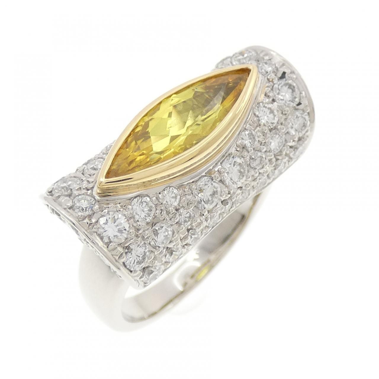 PT900/K18YG サファイヤ リング 1.50CT