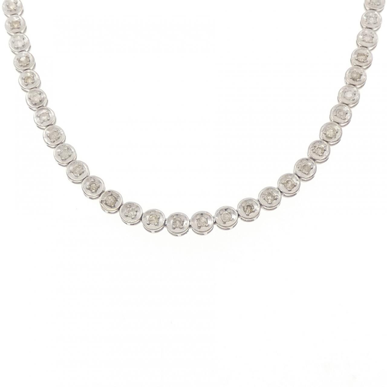 K18WG ダイヤモンド ネックレス 2.00CT