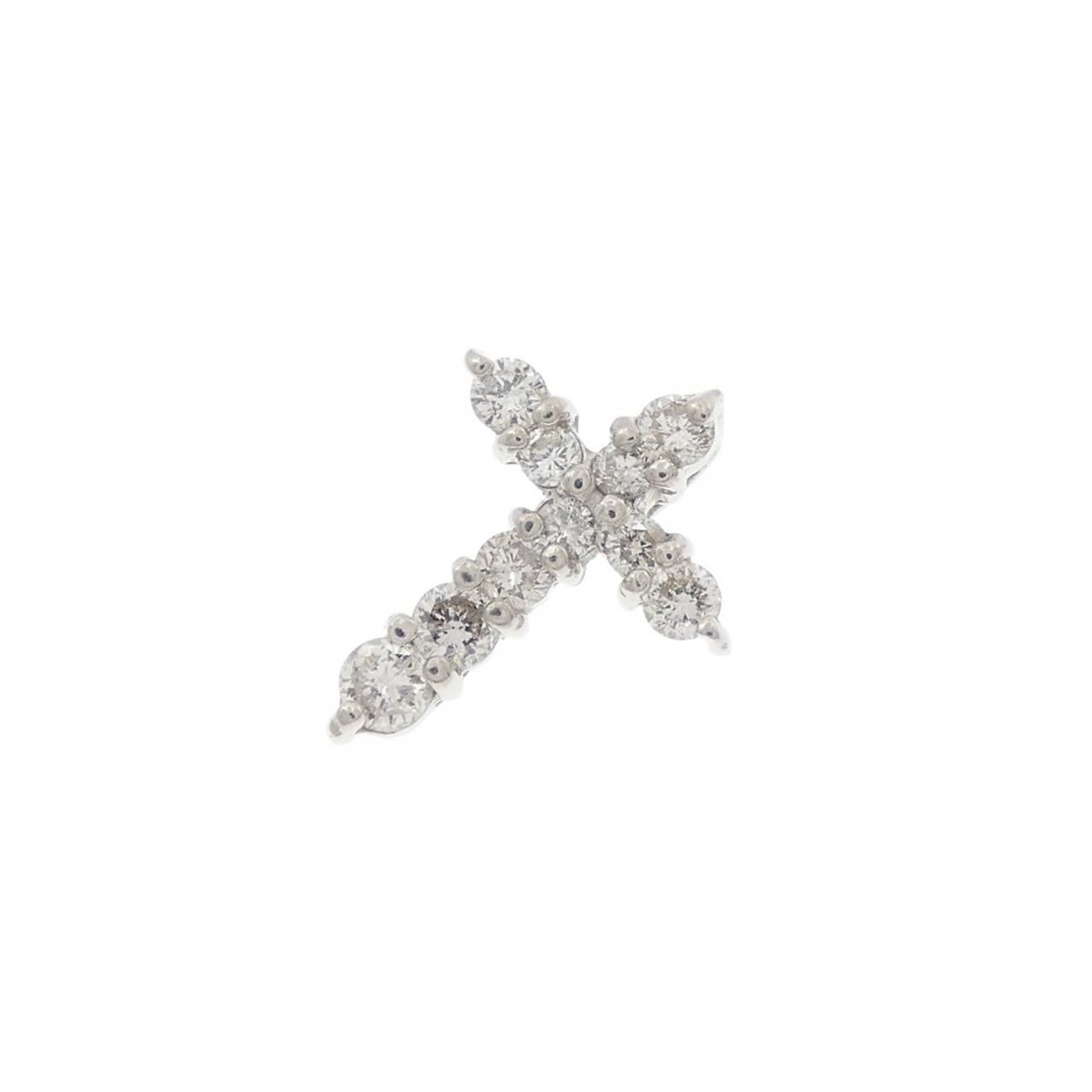 PT900 クロス ダイヤモンド ペンダント 0.20CT
