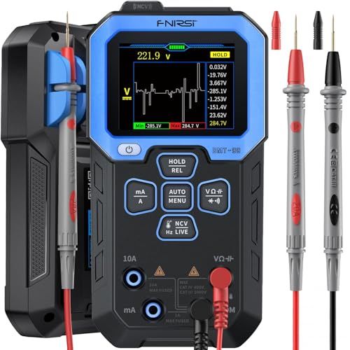FNIRSI DMT-99 テスター デジタル 充電式 マルチメーター AC/DC電圧計 サーキットテスター 9999カウント 非接触電圧検知機能付き 2.4インチディスプレイ DC電流 抵抗 ダイオード 導通チエック 温度測定(沖縄・離島の 9456bcb8