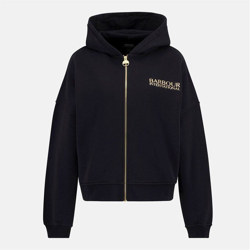 バブアー レディース アウター パーカー・スウェット パーカー BARBOUR INTERNATIONAL Lana ZipUp Hoodie Black ブラック
