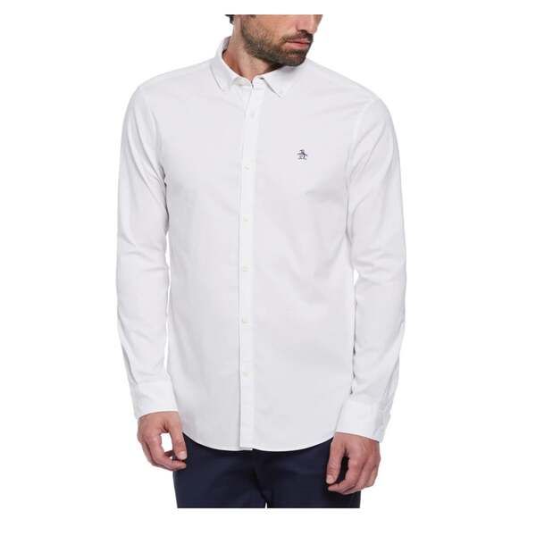 オリジナルペンギン メンズ トップス シャツ オックスフォード Original Penguin Ecovero Oxford Shirt Bright White ホワイト
