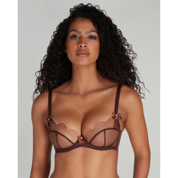 エージェントプロヴォケイター レディース アンダーウェア ブラジャー Agent Provocateur LORNA Plunge Underwired Bra ChestnutPeach ピーチ