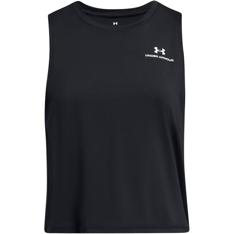アンダーアーマー レディース トップス シャツ ベスト Under Armour Armour Vanish Energy Crop Tank Gym Vest Womens BlackWhite ホワイト