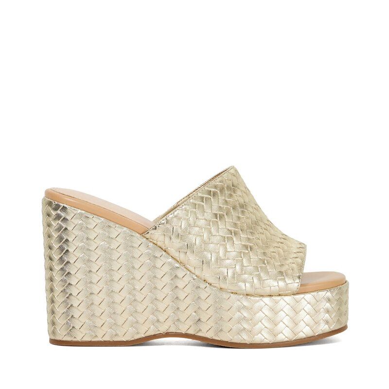 デューンロンドン レディース シューズ サンダル Dune London Marpple Wedges Gold ゴールド