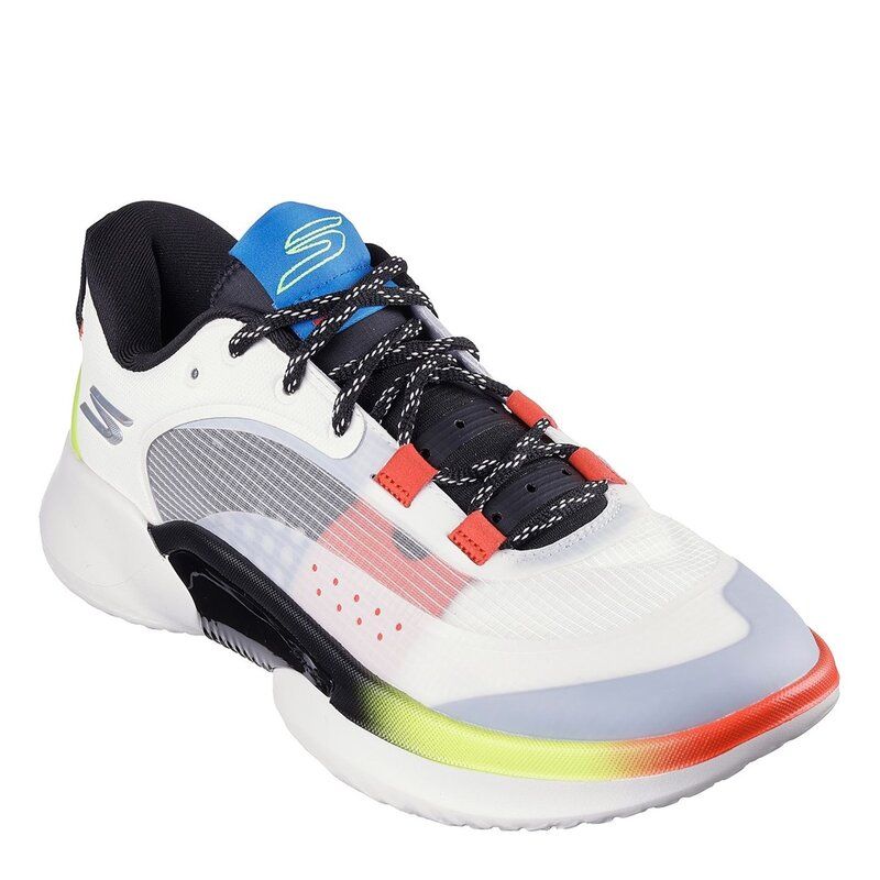 スケッチャーズ メンズ シューズ スニーカー メッシュ ダウン Skechers Durable Mesh Forefoot Lockdown Low LowTop Trainers Mens BlackWhite ホワイト 12,195円