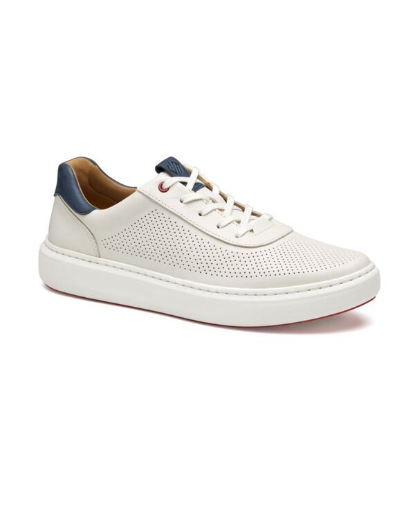 ジョンストンアンドマーフィー メンズ シューズ スニーカー Johnston Murphy Mens Anders Perforated UThroat Sneaker White full grain ホワイト