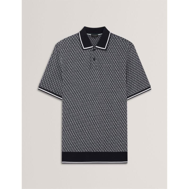 テッドベーカー メンズ トップス ポロシャツ Ted Baker Ted Texture Polo Sn00 Navy ネイビー