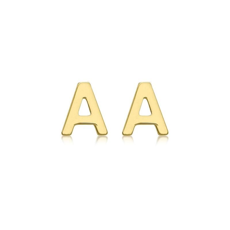 ビー ユー レディース アクセサリー ピアス・イヤリング Be You 9ct Gold Initial Stud Earrings Yellow Gold イエロー
