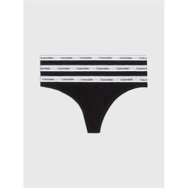 カルバンクライン レディース アンダーウェア パンツ Calvin Klein 3 Pack Thongs Black ブラック