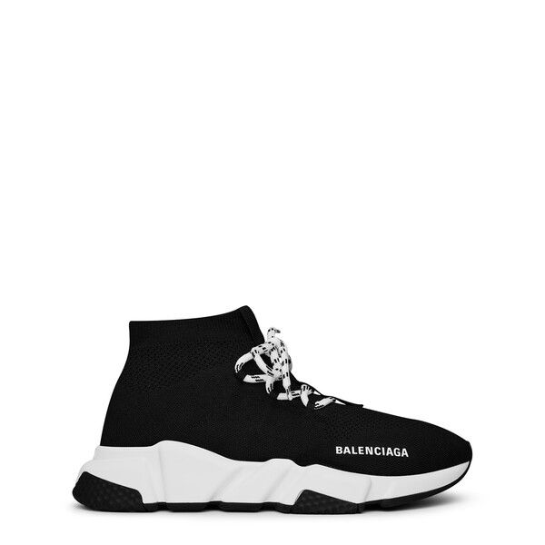バレンシアガ メンズ シューズ スニーカー レース BALENCIAGA Speed Lace Trainers BlackWhite ホワイト