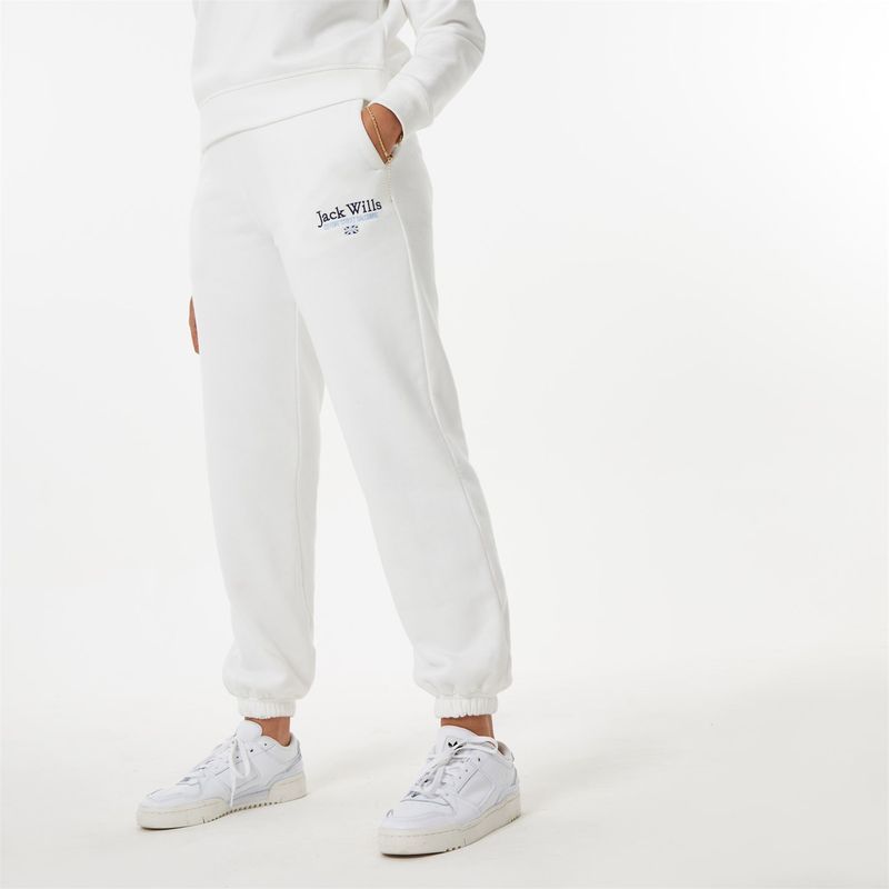 ジャック ウィルス レディース ボトムス カジュアルパンツ ジョガーパンツ Jack Wills Bayton Relaxed Joggers Vintage White ホワイト