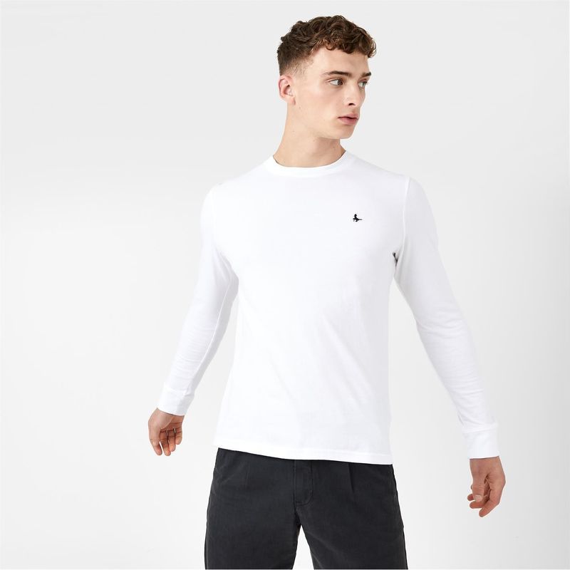 ジャック ウィルス メンズ トップス Tシャツ Jack Wills Sandleford Long Sleeve TShirt White ホワイト