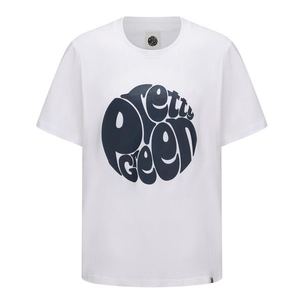 プレティグリーン メンズ トップス Tシャツ ロゴ Pretty Green Large Logo Tee Mens White ホワイト