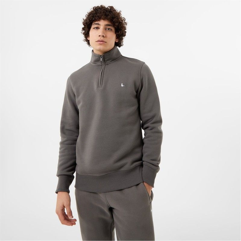 ジャック ウィルス メンズ アウター ニット・セーター ハーフジップ スウェット シャツ Jack Wills Barchester Quarter Zip Sweatshirt Slate スレート 14,585円